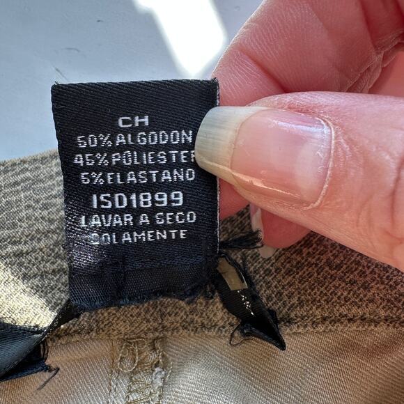 Caribbean Queen Muted Yellow Gray Snakeprint Front Zip Button Jeggings S - Picture 9 of 12